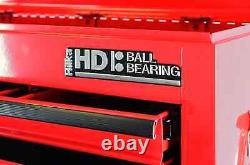 Chariot de rangement Hilka avec 8 tiroirs en métal rouge, boîte sur roulettes