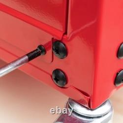 Chariot de rangement Hilka en métal rouge avec 8 tiroirs unité à rouleaux