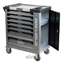 Chariot de rangement à outils avec 7 tiroirs, outils premium, verrouillable et mobile