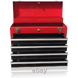 Chariot de rangement à tiroirs en métal avec roues et boîte à outils