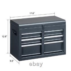 Chariot de rangement d’outils roulant détachable avec tiroir verrouillable, double étagère et armoire inférieure