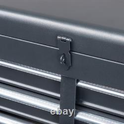 Chariot de rangement d’outils roulant détachable avec tiroir verrouillable, double étagère et armoire inférieure