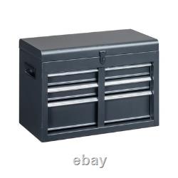 Chariot de rangement d’outils roulant détachable avec tiroir verrouillable, double étagère et armoire inférieure