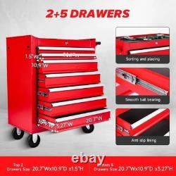 Coffre à outils 130 Us Pro Red avec roulettes, 7 tiroirs pour mécaniciens