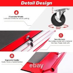 Coffre à outils 130 Us Pro Red avec roulettes, 7 tiroirs pour mécaniciens