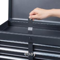 Coffre à outils 4 tiroirs avec roues et verrou, boîte à outils avec grand cabinet de rangement noir