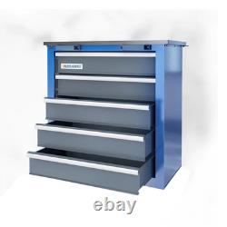 Coffre à outils 5 tiroirs, armoire à outils sur roues avec système de verrouillage à clé et tiroir