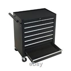 Coffre à outils 7 tiroirs Organisateur de cabinet verrouillable Chariot en acier avec roulettes Garage Atelier