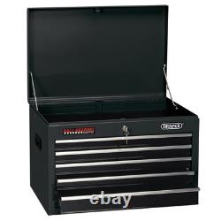 Coffre à outils Draper à 5 tiroirs 660 x 445 x 430 mm noir thermolaqué avec deux clés 35737