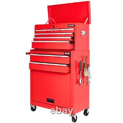 Coffre à outils Excel Roller avec 8 tiroirs, cabinet de rangement pour mécaniciens, rouge
