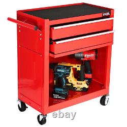 Coffre à outils Excel Roller avec 8 tiroirs, cabinet de rangement pour mécaniciens, rouge