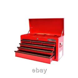 Coffre à outils Hilka 6 tiroirs portable en métal rouge armoire de rangement de garage boîte à outils