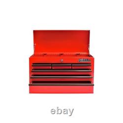 Coffre à outils Hilka 6 tiroirs portable en métal rouge armoire de rangement de garage boîte à outils