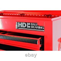 Coffre à outils Hilka 6 tiroirs portable en métal rouge armoire de rangement de garage boîte à outils