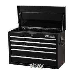 Coffre à outils Hilka 9 tiroirs en acier noir boîte de rangement pour outils armoire à outils