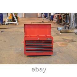 Coffre à outils Hilka Heavy Duty à 9 tiroirs - Cabinet en acier rouge mobile pour garage et atelier UK