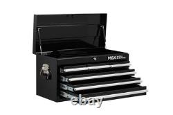 Coffre à outils Hilka à 6 tiroirs, armoire de rangement professionnelle en métal noir, boîte à outils