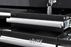 Coffre à outils Hilka, armoire de rangement professionnelle en métal noir à 12 tiroirs, ensemble complet