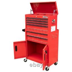 Coffre à outils Hilka chariot de rangement en métal rouge avec roulettes boîte outil cabinet
