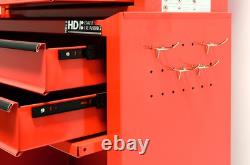 Coffre à outils Hilka chariot de rangement en métal rouge avec roulettes boîte outil cabinet