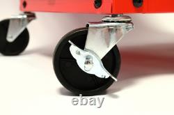 Coffre à outils Hilka sur roulettes avec 8 tiroirs en métal rouge