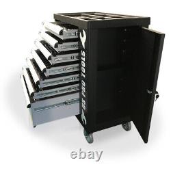 Coffre à outils Pro US 474 avec plateaux à outils, armoire à roulettes à 7 tiroirs, 250 pièces