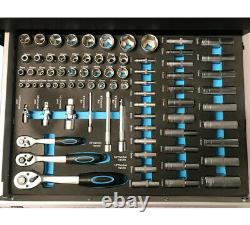 Coffre à outils Pro US 474 avec plateaux à outils, armoire à roulettes à 7 tiroirs, 250 pièces