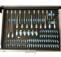 Coffre à outils Pro US 474 avec plateaux à outils, armoire à roulettes à 7 tiroirs, 250 pièces
