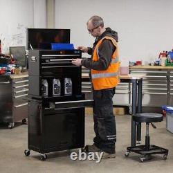 Coffre à outils SGS avec 6 tiroirs et cabinet à roulettes, tiroirs lisses et boîte de rangement avec serrures