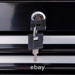 Coffre à outils SGS avec 6 tiroirs et cabinet à roulettes, tiroirs lisses et boîte de rangement avec serrures