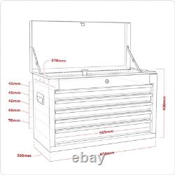 Coffre à outils Sealey AP225B avec 5 tiroirs, boîte de rangement, glissières à billes, noir