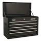 Coffre &agrave; Outils Sealey American Pro &agrave; 5 Tiroirs, Rangement Verrouillable Pour Atelier, Noir