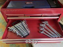 Coffre à outils Sealey American Pro siegen avec 6 tiroirs, boîte à outils rouge avec outils et clés