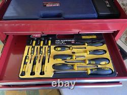 Coffre à outils Sealey American Pro siegen avec 6 tiroirs, boîte à outils rouge avec outils et clés