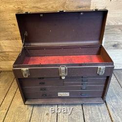 Coffre à outils Starrett vintage en métal à 7 tiroirs pour ingénieurs