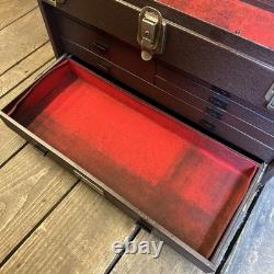 Coffre à outils Starrett vintage en métal à 7 tiroirs pour ingénieurs