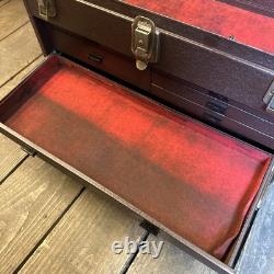 Coffre à outils Starrett vintage en métal à 7 tiroirs pour ingénieurs