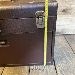 Coffre à outils Starrett vintage en métal à 7 tiroirs pour ingénieurs