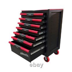 Coffre à outils US Pro avec plateaux à outils, armoire à roulettes à 7 tiroirs, 250 pièces