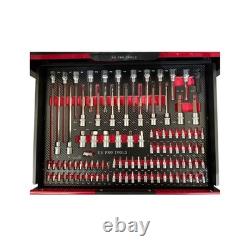 Coffre à outils US Pro avec plateaux à outils, armoire à roulettes à 7 tiroirs, 250 pièces