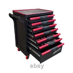 Coffre à outils US Pro avec plateaux à outils, armoire à roulettes à 7 tiroirs, 250 pièces