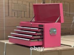 Coffre à outils Us Pro Tools Pink Steel avec 6 tiroirs