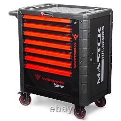 Coffre à outils Widmann avec bacs à outils, armoire à roulettes à 7 tiroirs