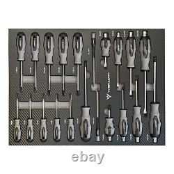 Coffre à outils Widmann avec bacs à outils, armoire à roulettes à 7 tiroirs