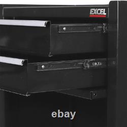 Coffre à outils à 8 tiroirs, armoire de rangement pour mécaniciens, empilable, rouge ou noir