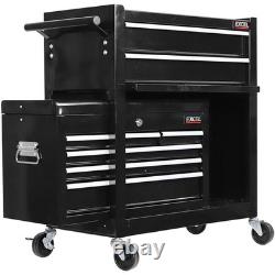 Coffre à outils à 8 tiroirs, armoire de rangement pour mécaniciens, empilable, rouge ou noir