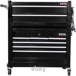 Coffre à outils à 8 tiroirs, armoire de rangement pour mécaniciens, empilable, rouge ou noir