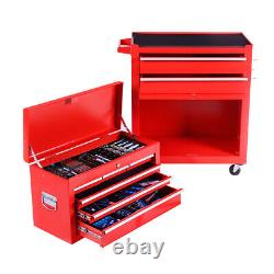 Coffre à outils à 8 tiroirs de grande taille pour garage, avec dessus roulant, boîte à outils, chariot de garage, Royaume-Uni.