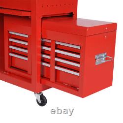 Coffre à outils à 8 tiroirs de grande taille pour garage, avec dessus roulant, boîte à outils, chariot de garage, Royaume-Uni.