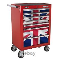 Coffre à outils à roulettes Sealey avec graphismes Union Jack et 7 tiroirs
